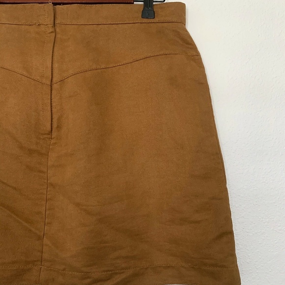 H&M Brown Suede Button Front Mini Skirt - Picture 8 of 8